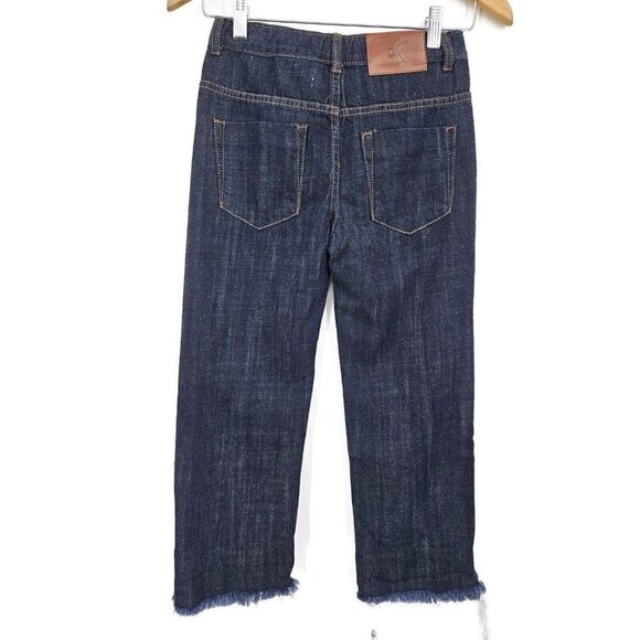 New One Teaspoon Raw Indigo Bandit Jeans Girls 9-10 Organic Relaxed - Picture 4 of 7